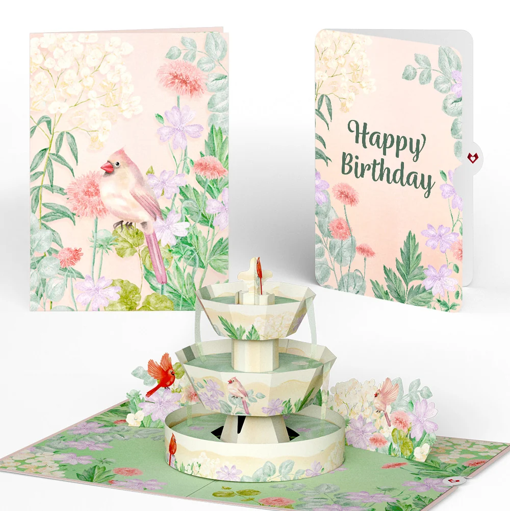 Lovepop Cardinals in the Garden Birthday Pop-Up Card and Sentiment Set