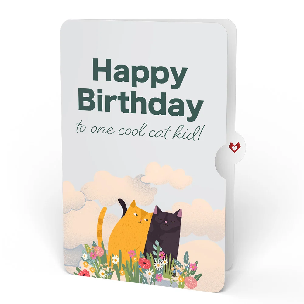 Lovepop Feline Fancy Birthday Glitter Bouquet and Sentiment Set for Kid Vase - Image 4