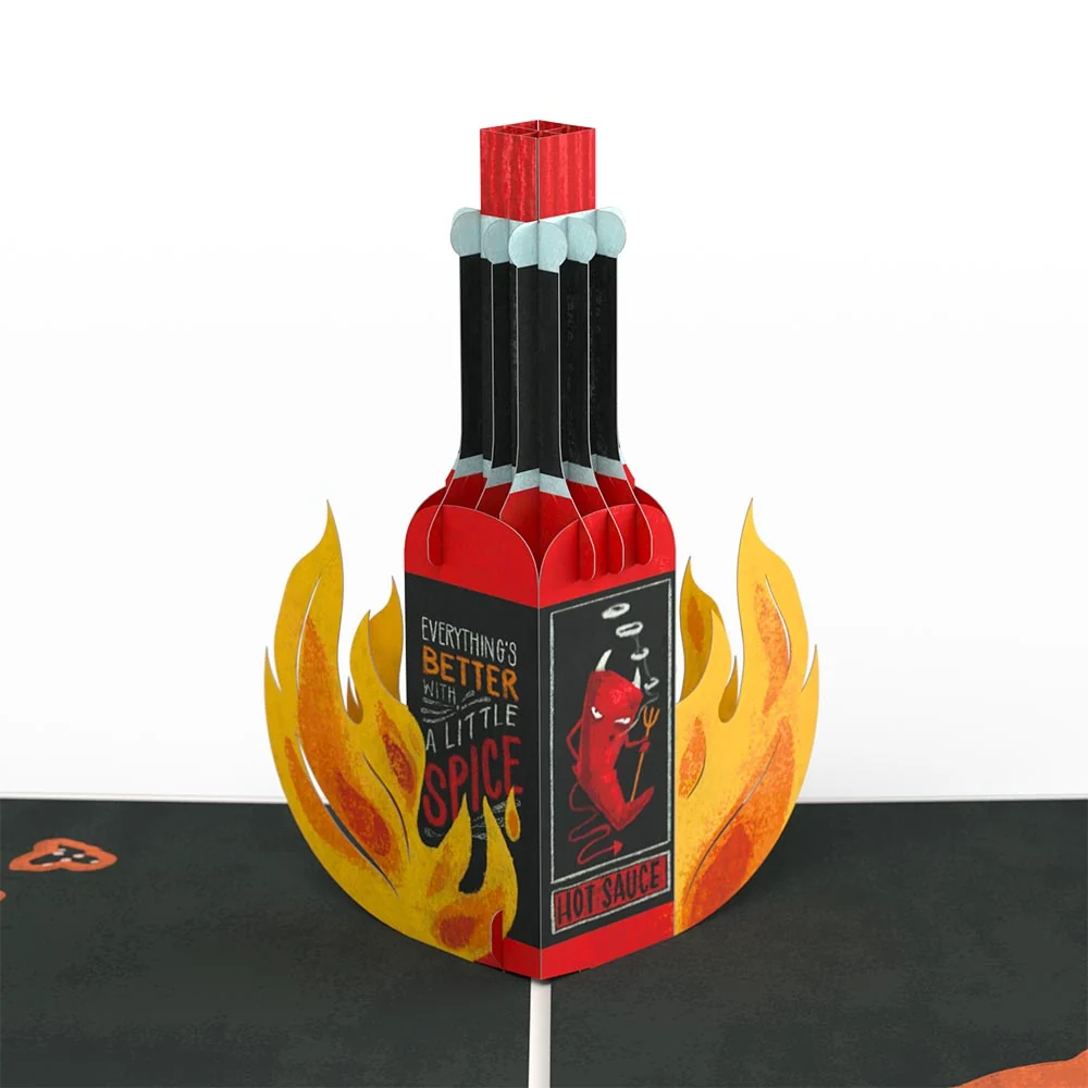 Lovepop Hot Sauce Pop-Up Card – You’re So Hot Bottle - Image 5