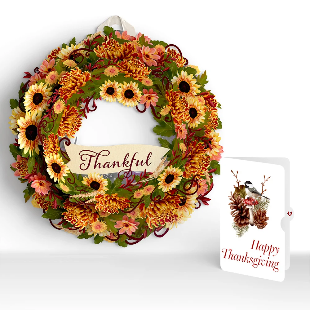 Lovepop Thankful Thanksgiving Wreath and Sentiment Set