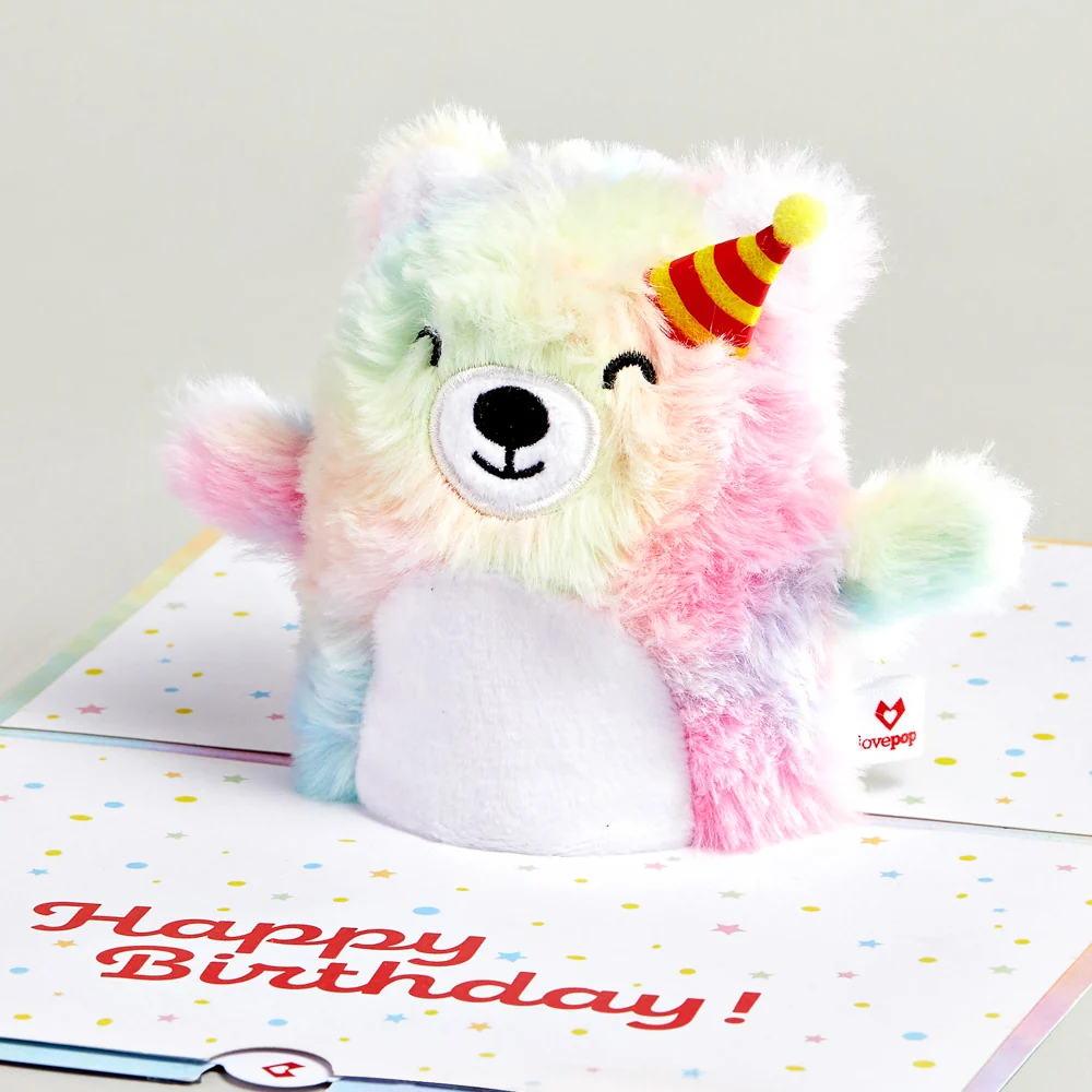 Lovepop 'Eat Cake and Celebrate' Birthday Plushpop Card and Bouquet Bundle - Image 5