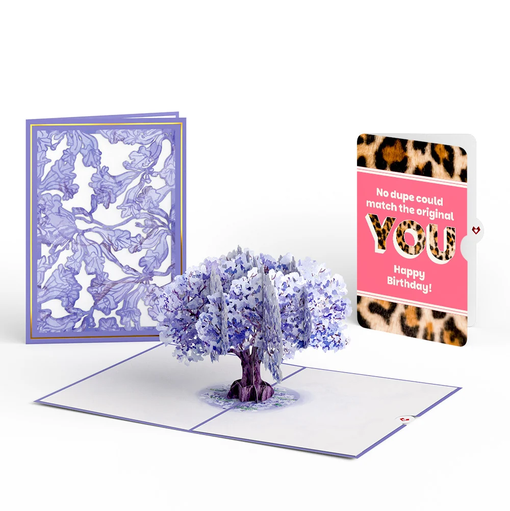 Lovepop Watercolor Jacaranda Tree Birthday Pop-Up Card and The original YOU Sentiment Set