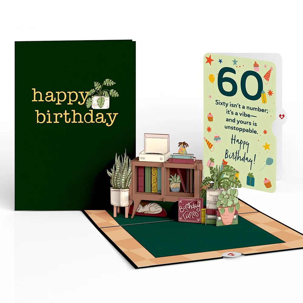 Lovepop 60th Birthday Houseplants Pop-Up Card and Sentiment Set
