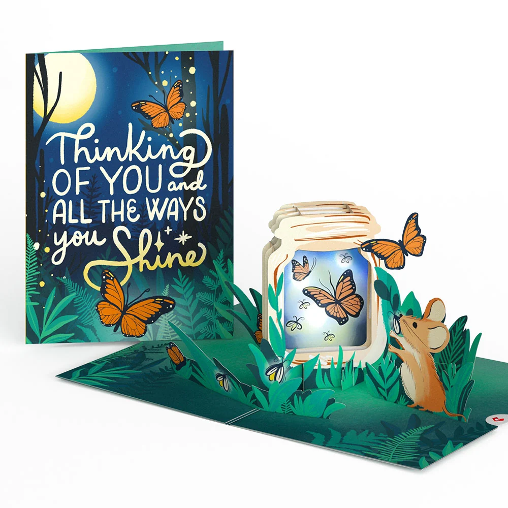 Lovepop Thinking of You Butterfly Jar Light-Up Pop-Up Card - Image 3