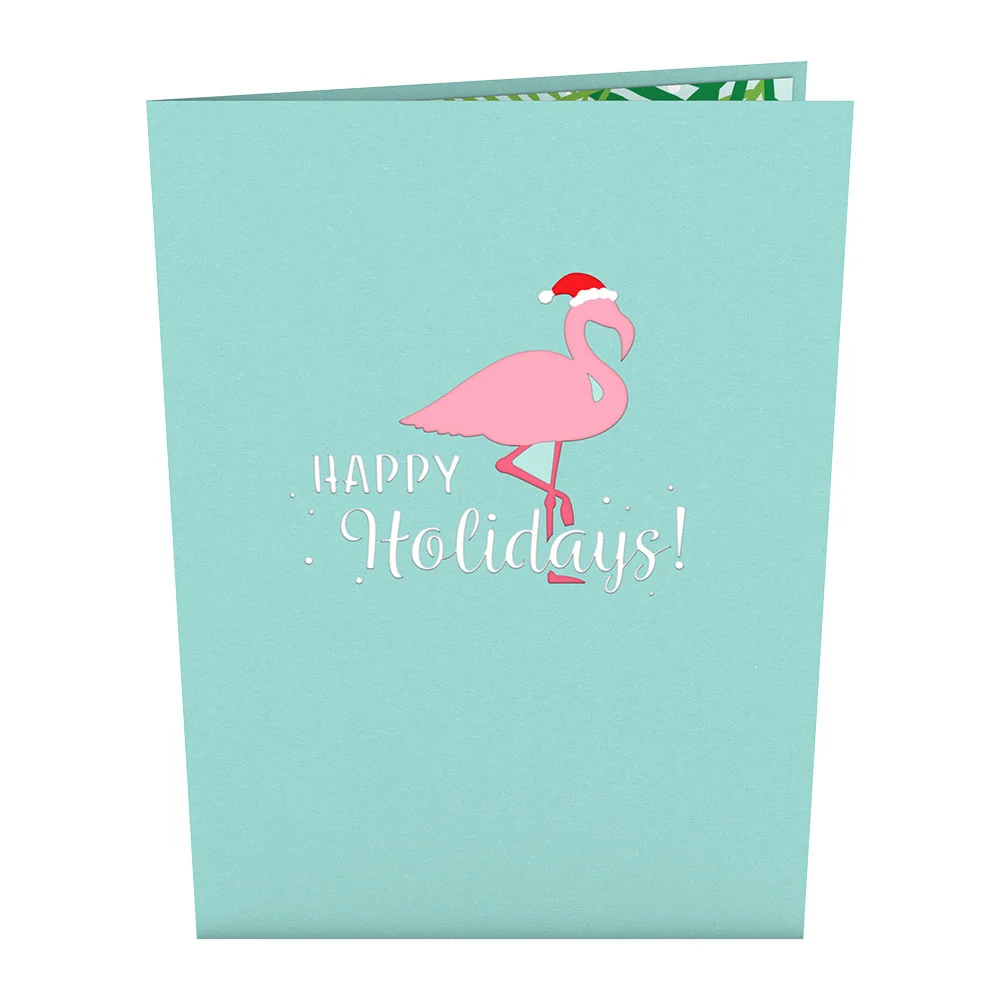 Lovepop Festive Flamingo Pop-Up Card - Image 4