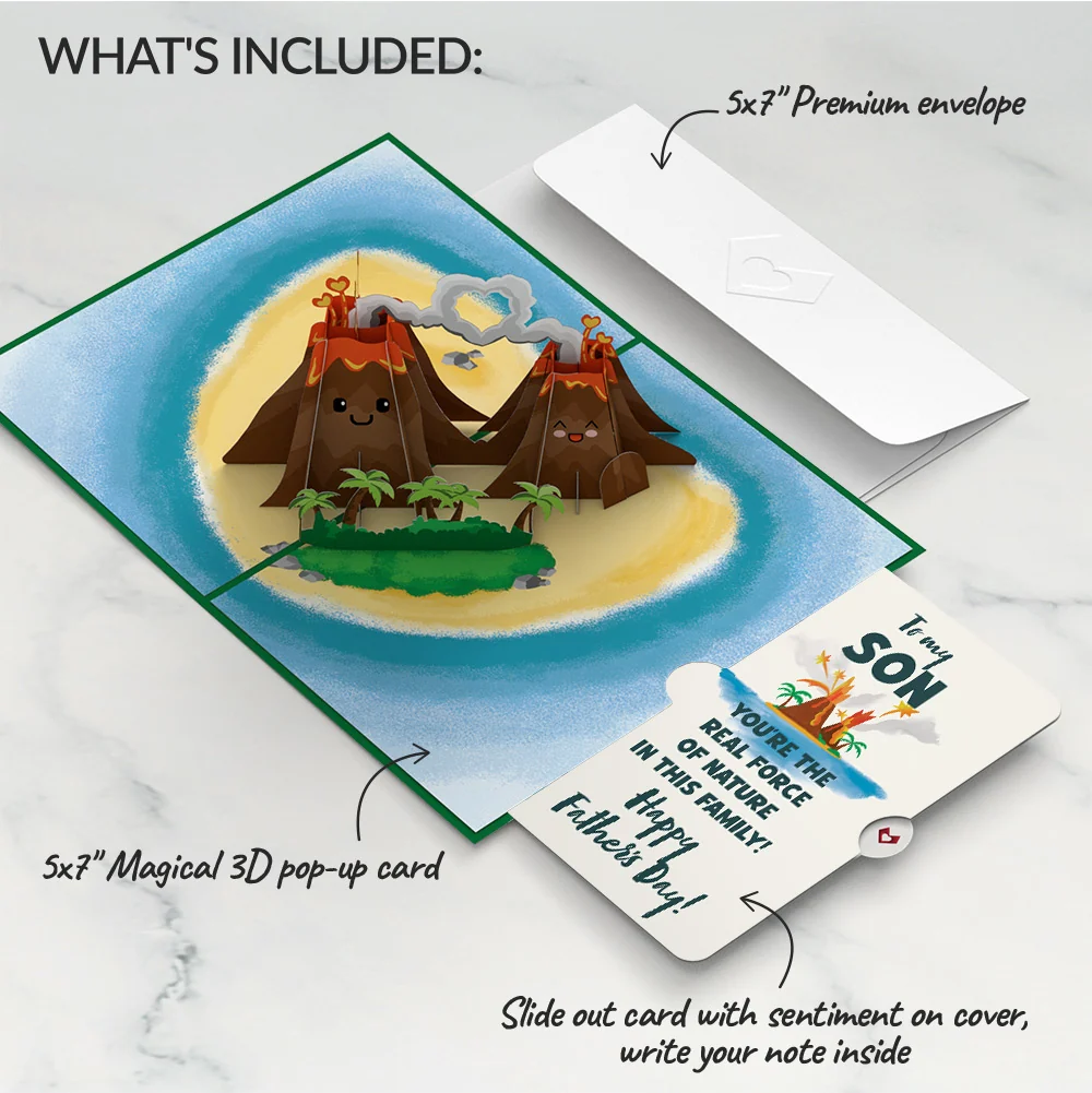 Lovepop I Lava You Father's Day Pop-Up Card and Sentiment Set for Son - Image 2