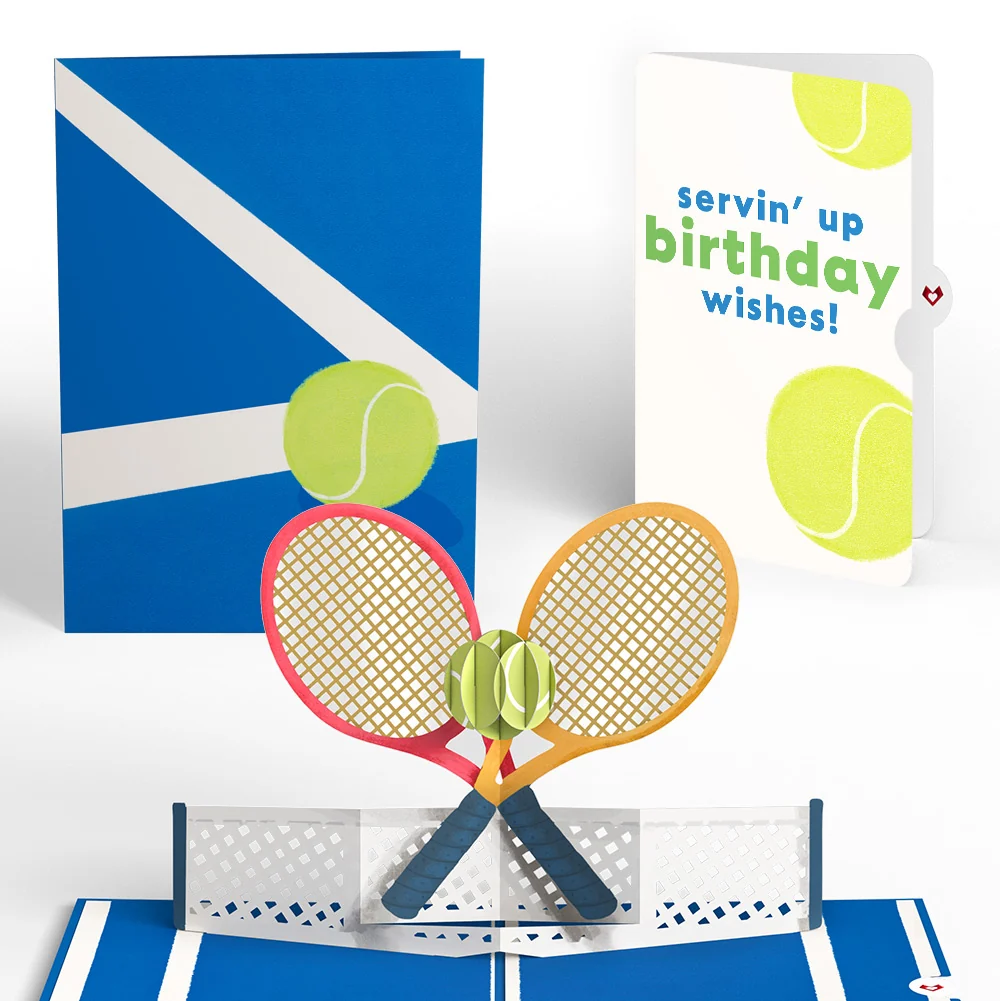 Lovepop On the Court Tennis Birthday Pop-Up Card and Sentiment Set