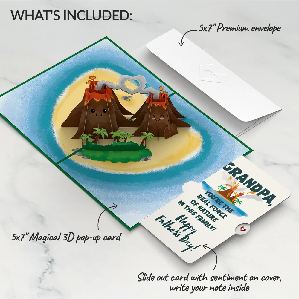 Lovepop I Lava You Father's Day Pop-Up Card and Sentiment Set for Grandpa - Image 2