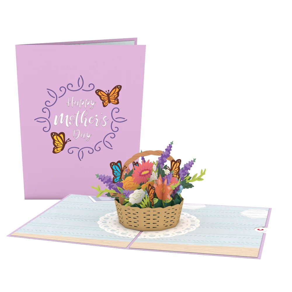 Lovepop Mother's Day Flowers Pop-Up Card Basket