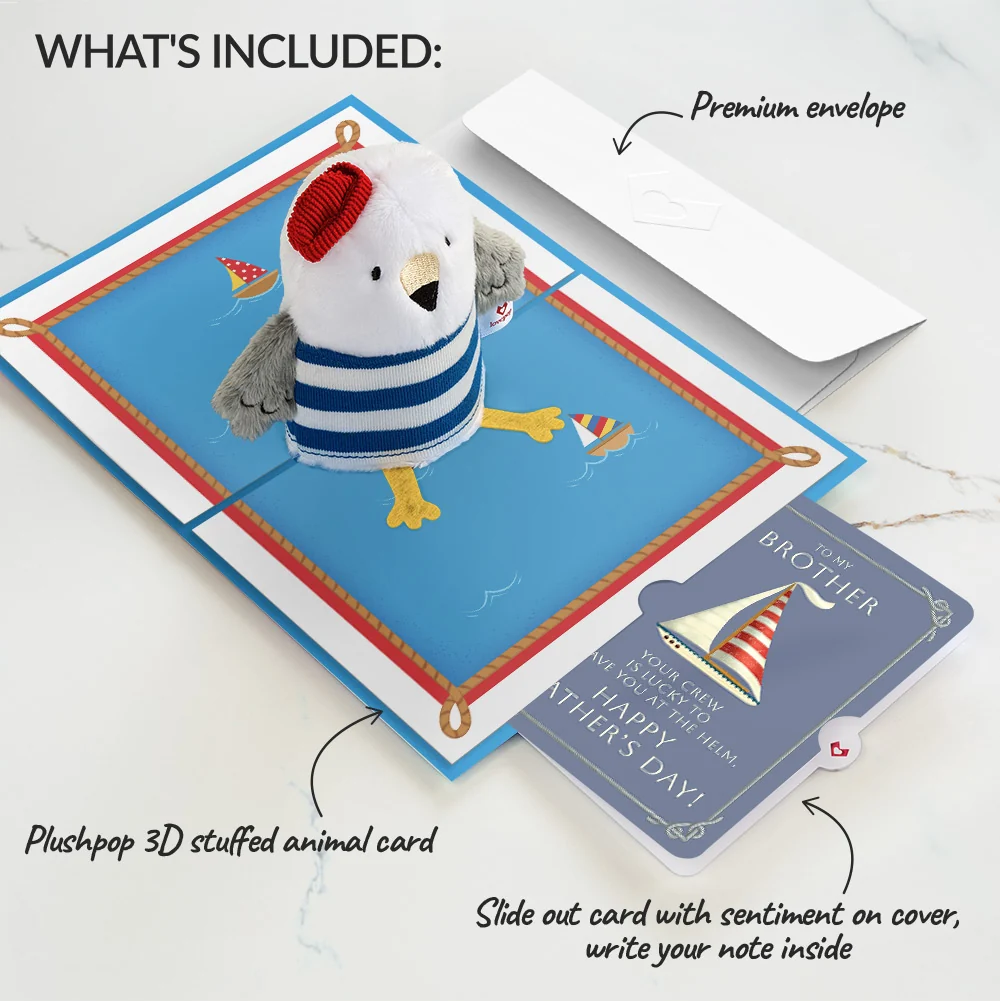 Lovepop 'Ahoy There' Father's Day Plushpop Card and Sentiment Set for Brother - Image 2