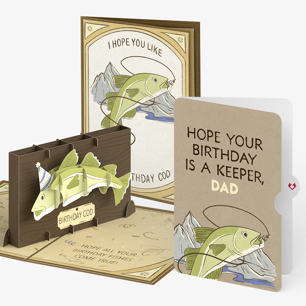 Lovepop Birthday Cod Pop-Up Card and Sentiment Set for Dad