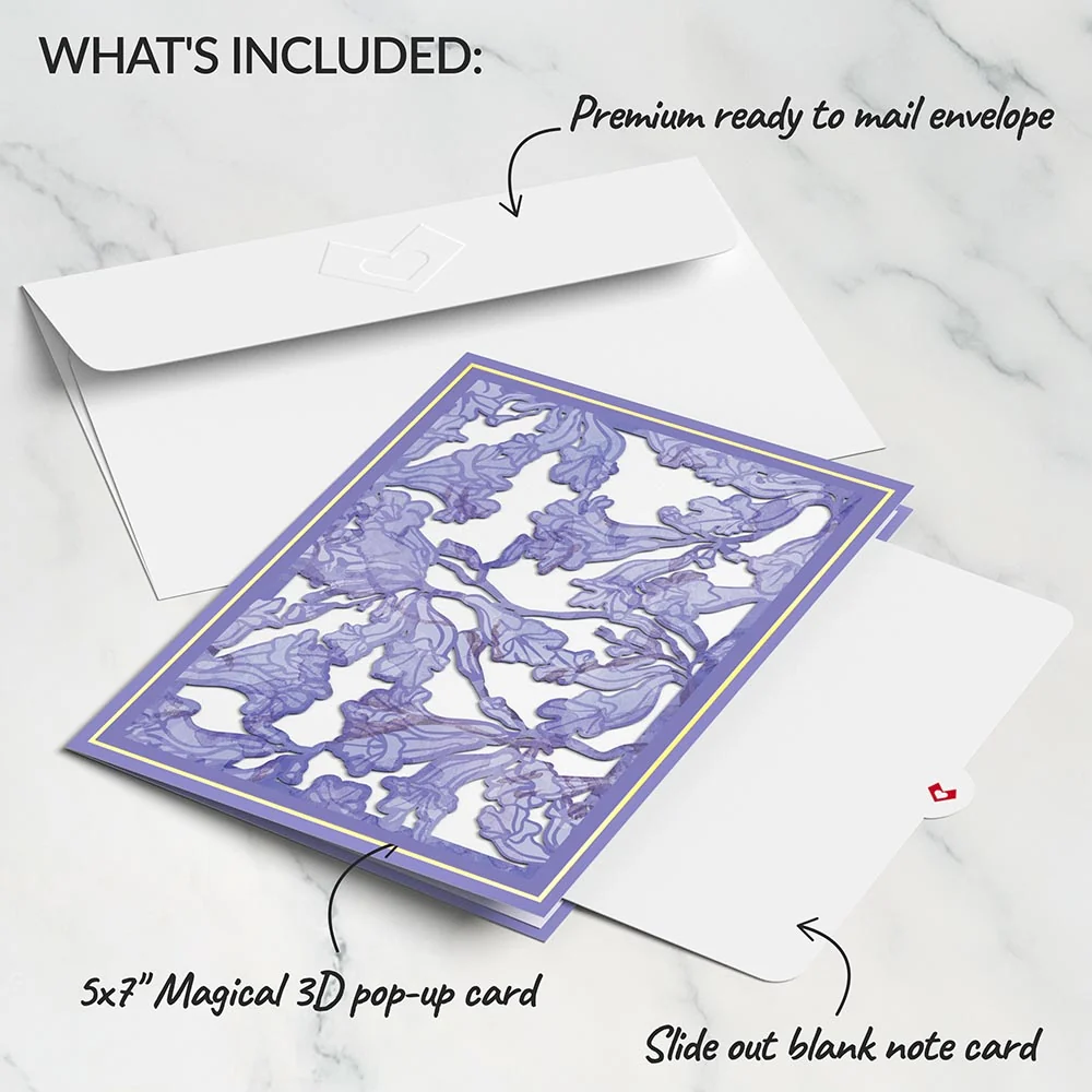 Lovepop Watercolor Jacaranda Tree Pop-Up Card - Image 5