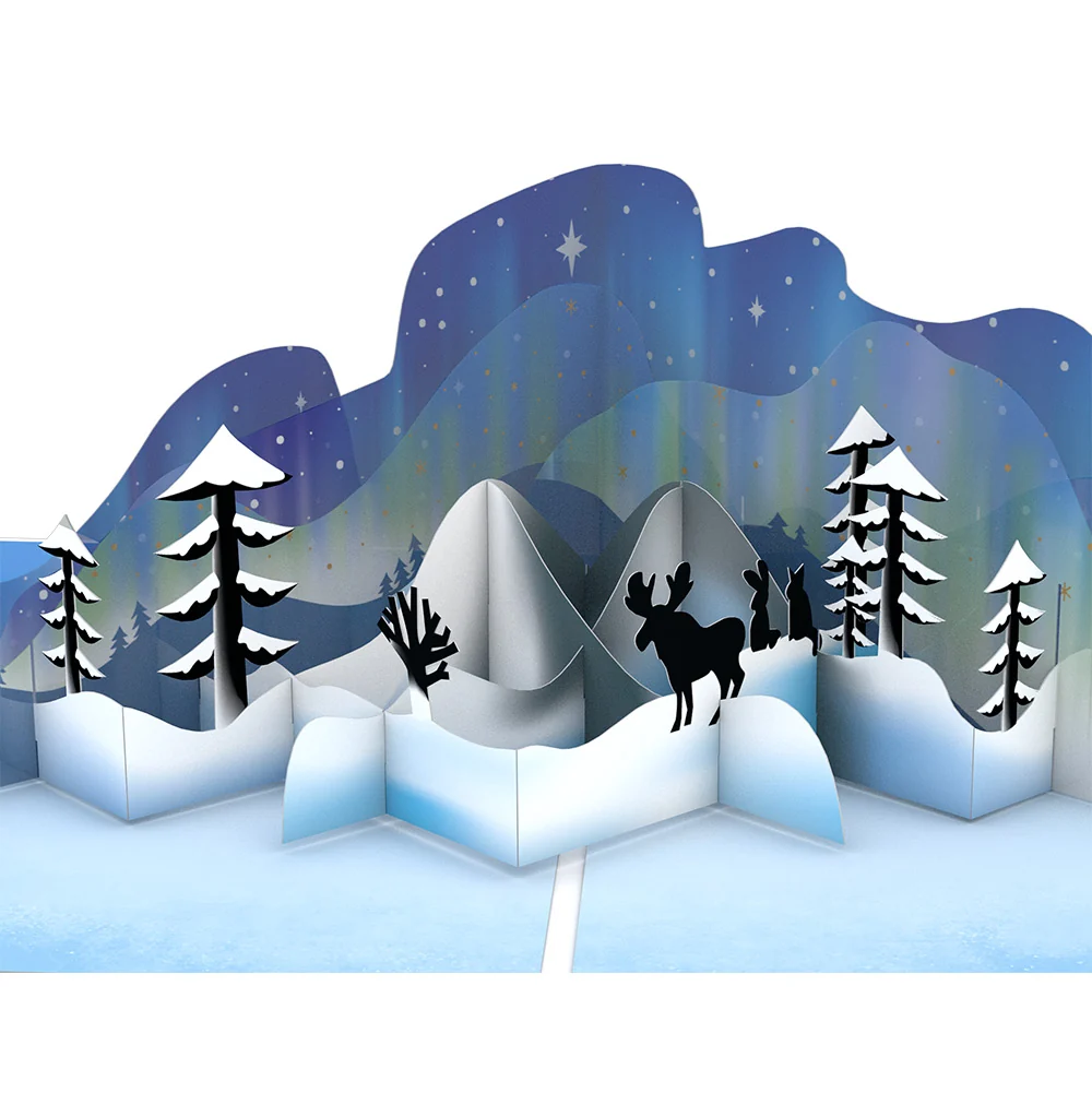 Lovepop Winter Borealis Scene Pop-Up Card and Sentiment Set for Mom - Image 3