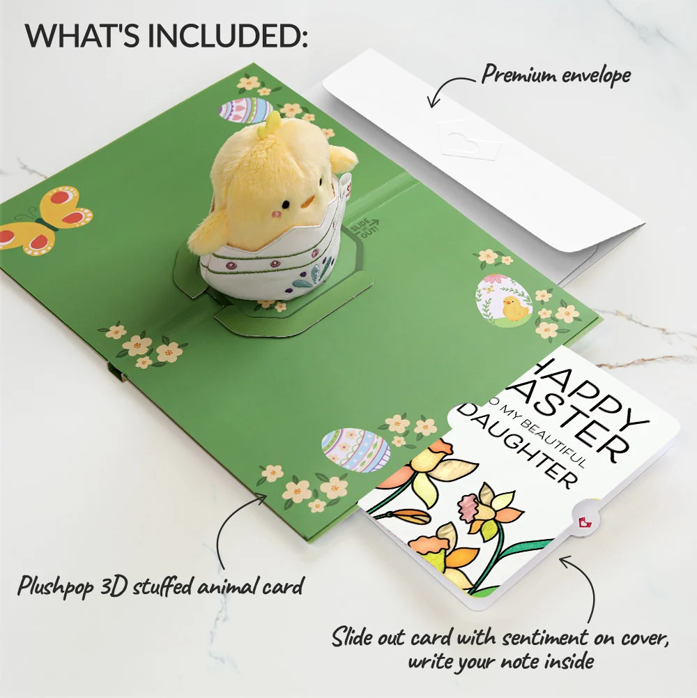 Lovepop Spring Chick Easter Plushpop Card and Sentiment Set for Daughter - Image 2