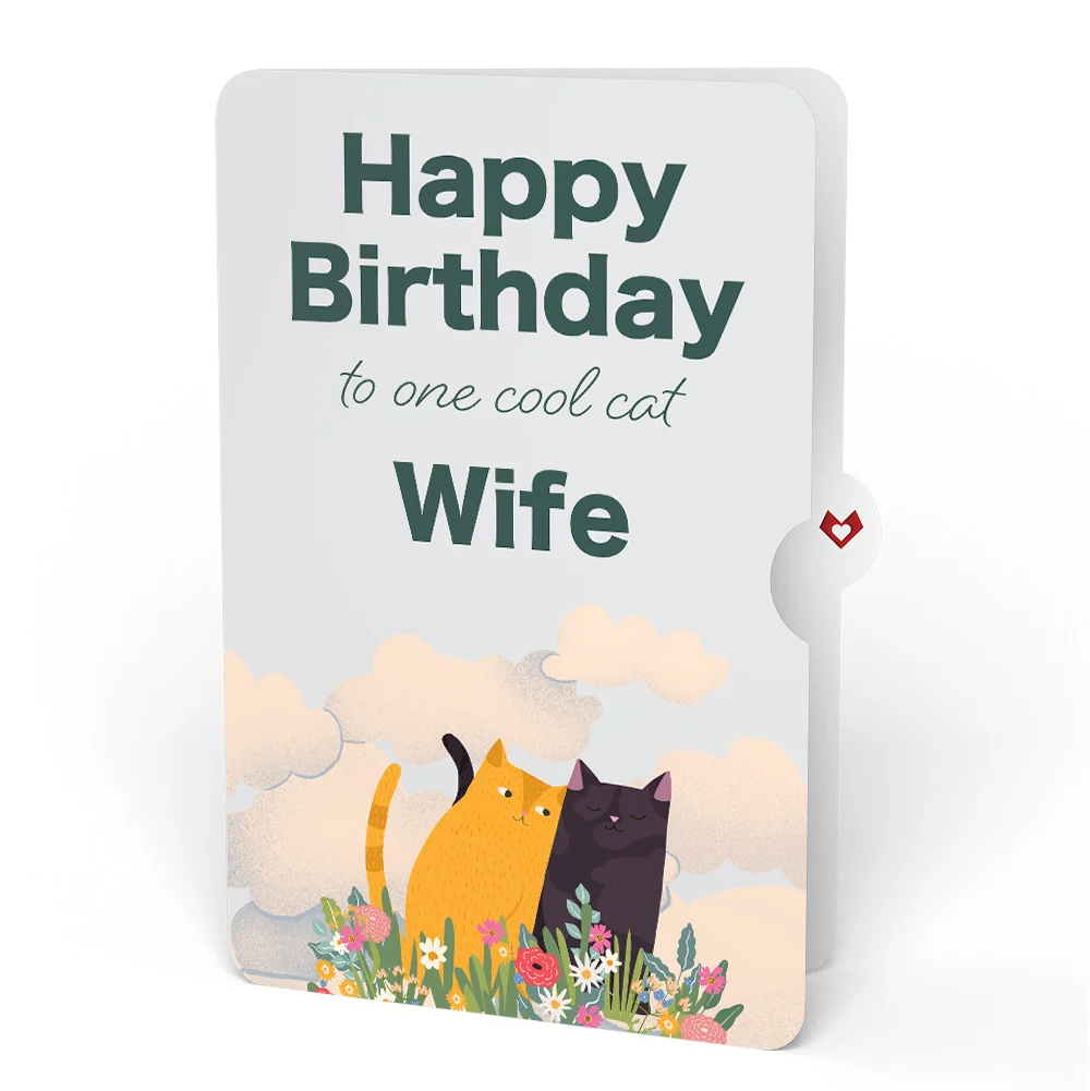 Lovepop I Love Mew Cats Birthday Pop-Up Card and Sentiment Set for Wife - Image 4