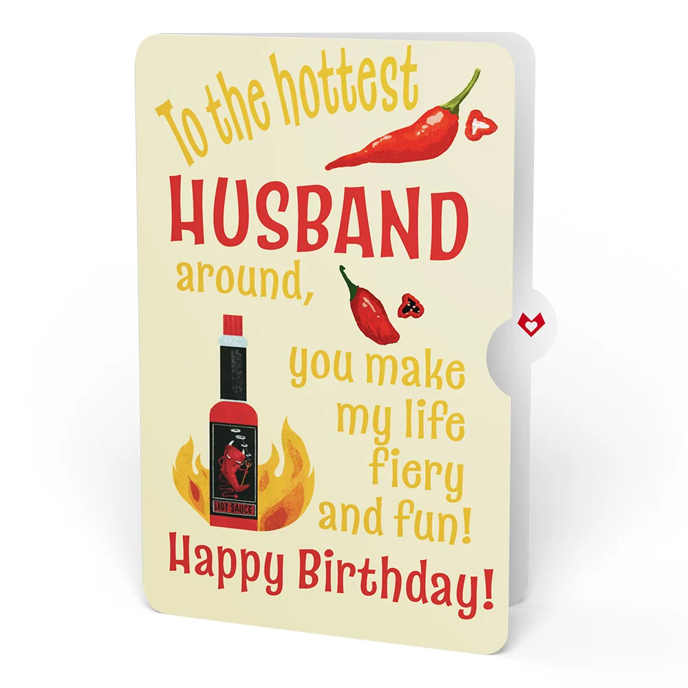 Lovepop Happy Birthday Hot Stuff Pop-Up Card and Sentiment Set for Husband Bottle - Image 4