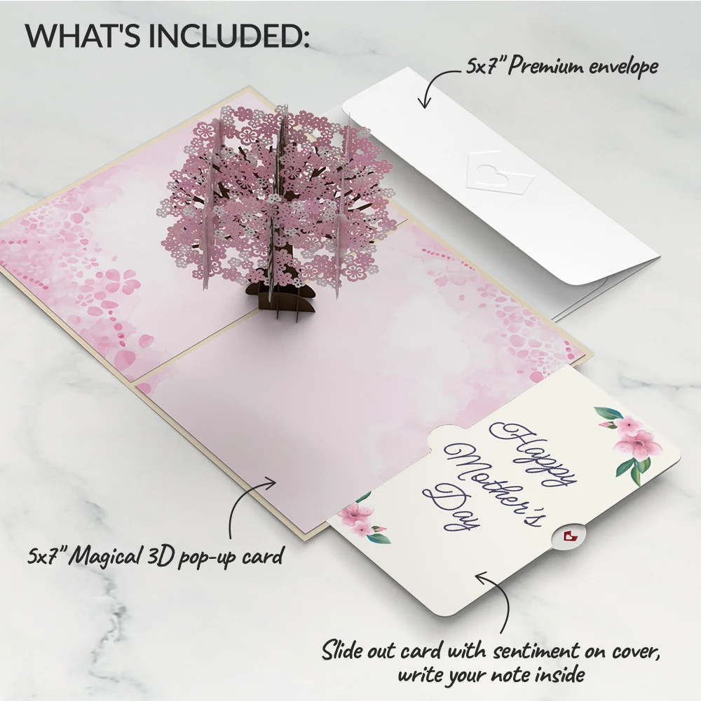 Lovepop Cherry Blossom Mother's Day Pop-Up Card and Sentiment Set - Image 2