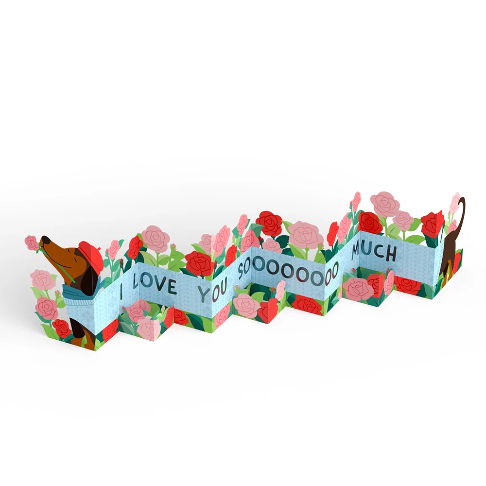 Lovepop Love You So Much Dog Loooooong Card (Expands to 2 feet) - Image 3
