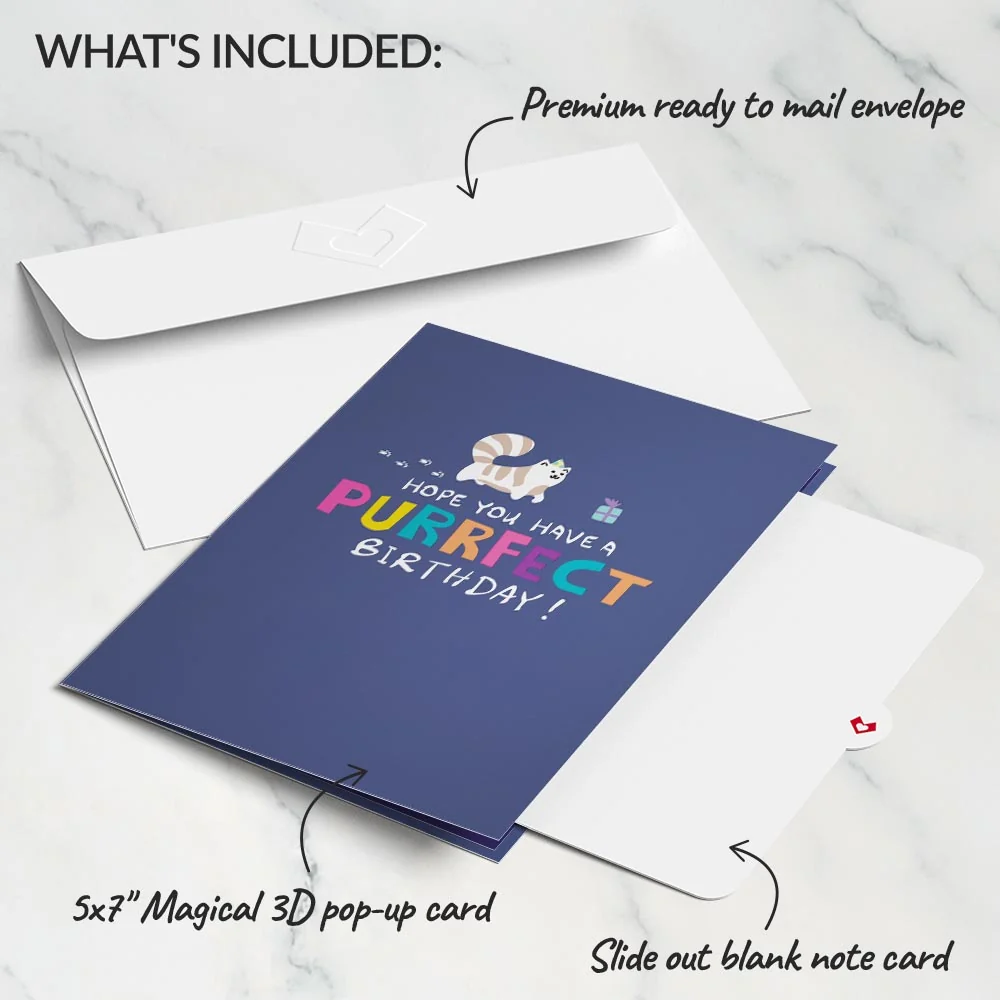 Lovepop Happy Birthday Cats Pop-Up card Candle - Image 5