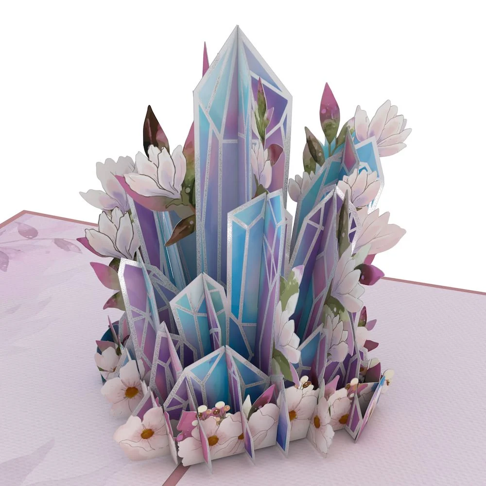 Lovepop Good Vibes Crystals Birthday Pop-Up Card and Libra Zodiac Sentiment Set - Image 3