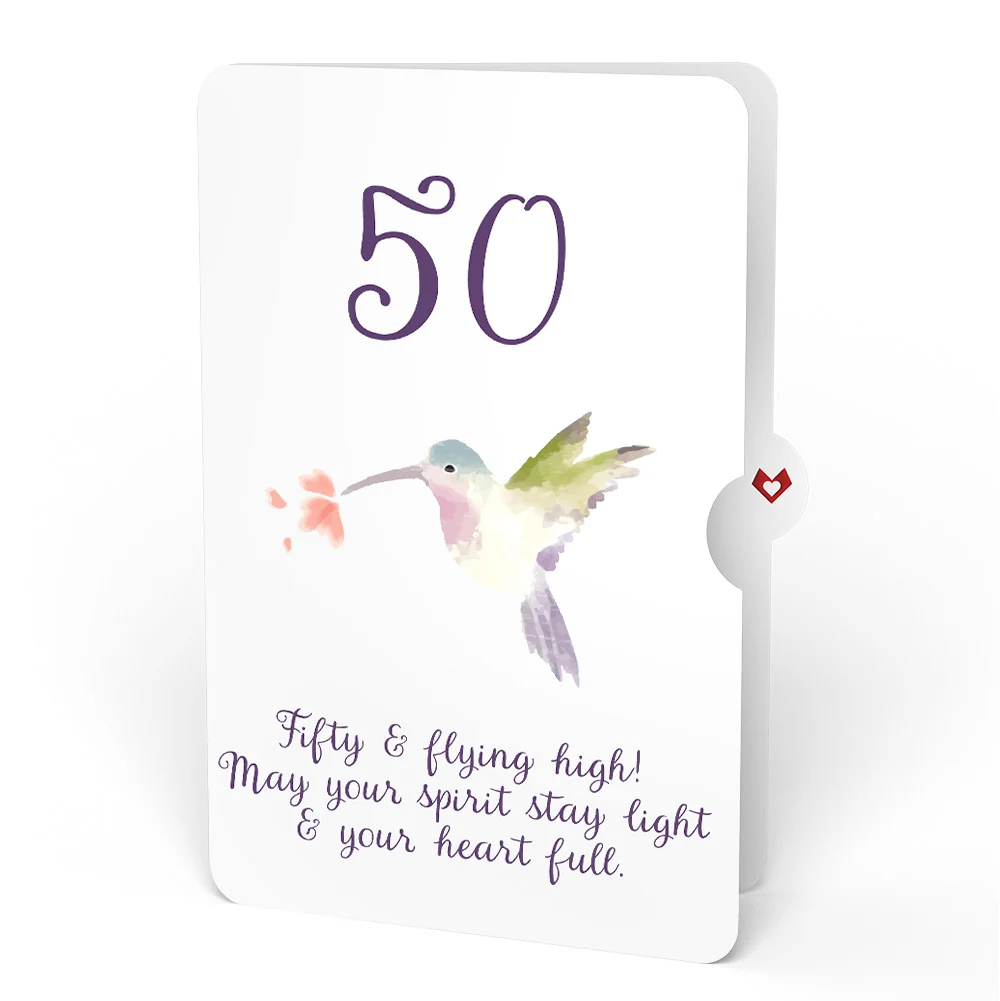 Lovepop Hummingbird 50th Birthday Pop-Up Card and Sentiment Set - Image 4