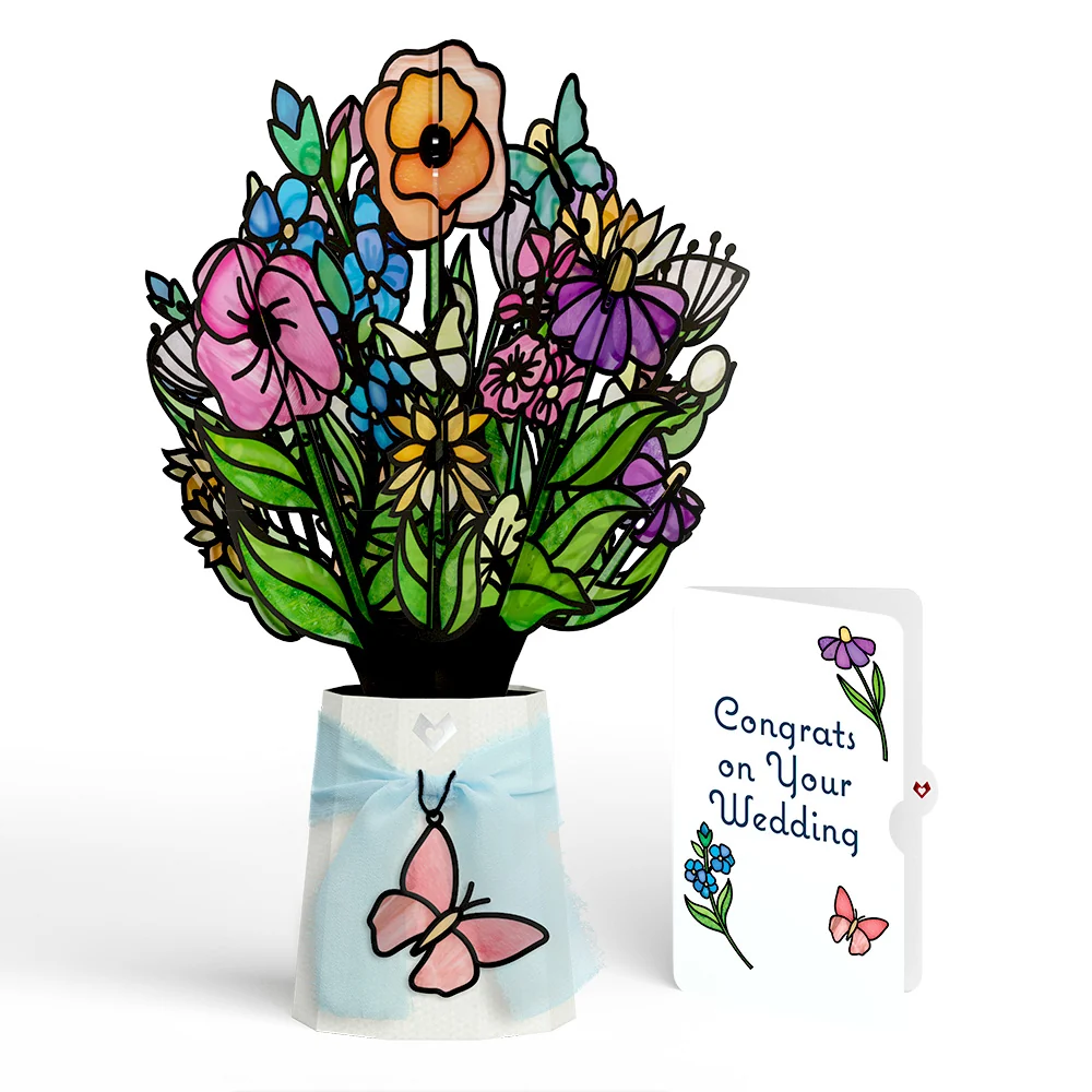 Lovepop Garden Glow Wedding Suncatcher Bouquet and Sentiment Set Glass