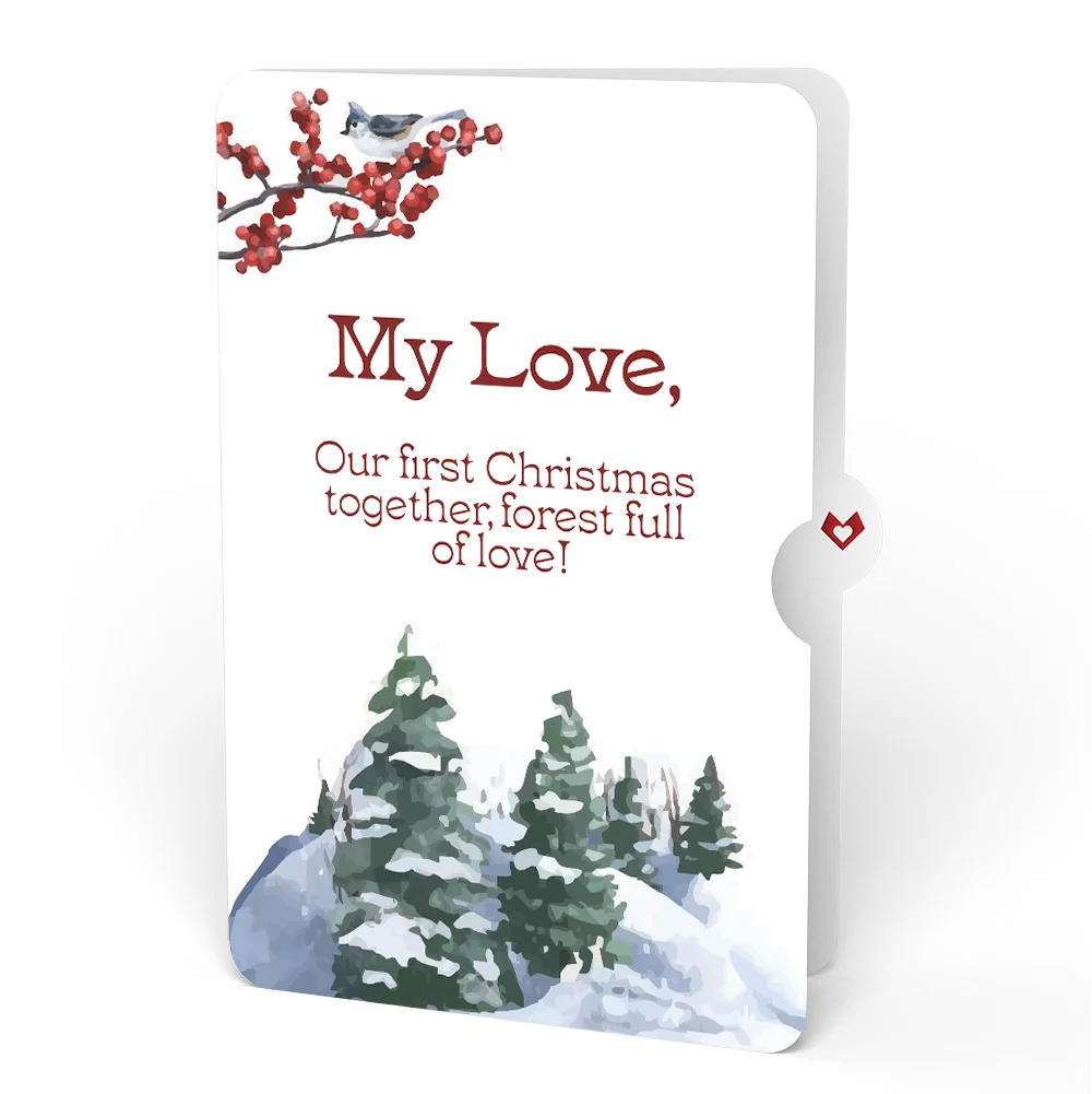 Lovepop Winter Chickadees First Christmas Pop-Up Card and Sentiment Set for Partner - Image 4