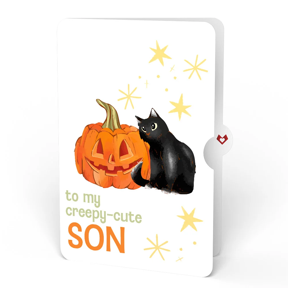Lovepop Happy Halloween Pumpkin Light-Up Pop-Up Card and Sentiment Set for Son - Image 4