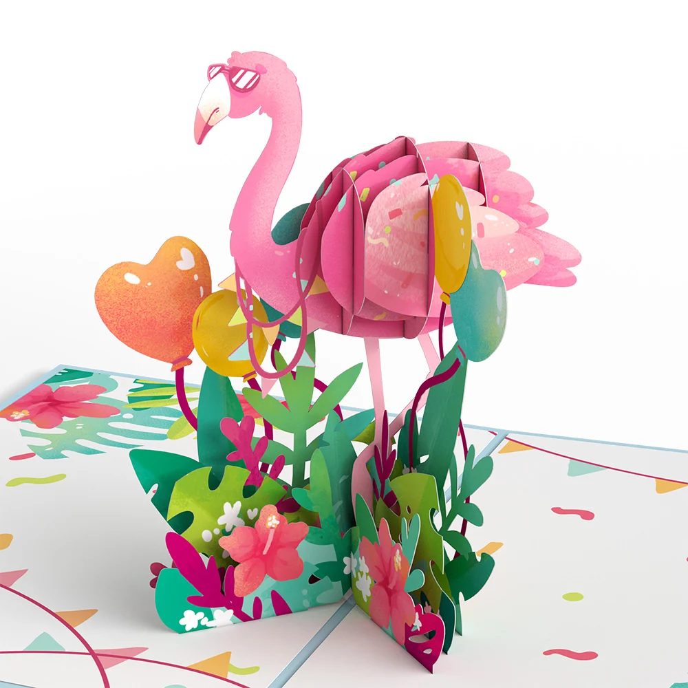 Lovepop Party Flamingo Pop-up Card - Image 2