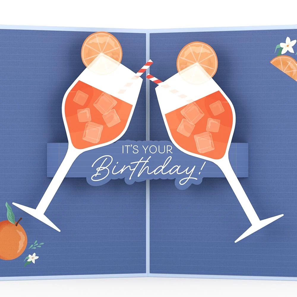 Lovepop Oh Spritz! Birthday Pop-Up Card and Sentiment Set Glass - Image 3