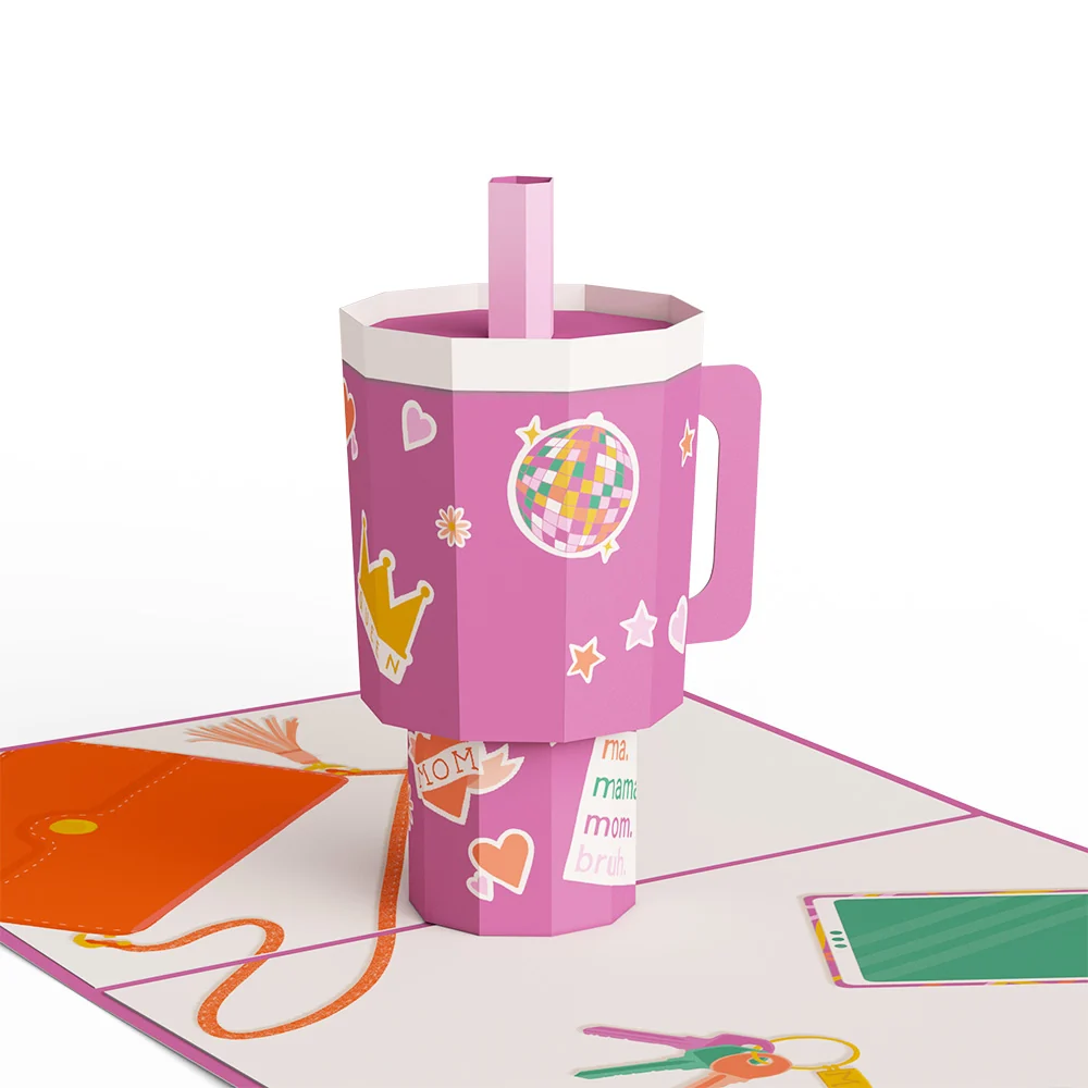 Lovepop Mom Era Tumbler Mother's Day Pop-Up Card and The real MVP Sentiment Set - Image 3