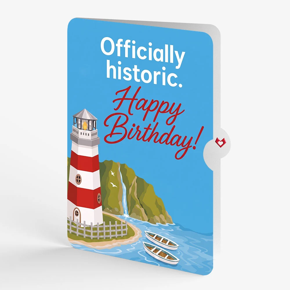 Lovepop Coastal Lighthouse Birthday Pop-Up Card and Officially Historic Sentiment Set - Image 4