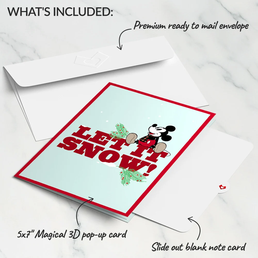 Lovepop Disney's Mickey Mouse Let It Snow Pop-Up Card - Image 5