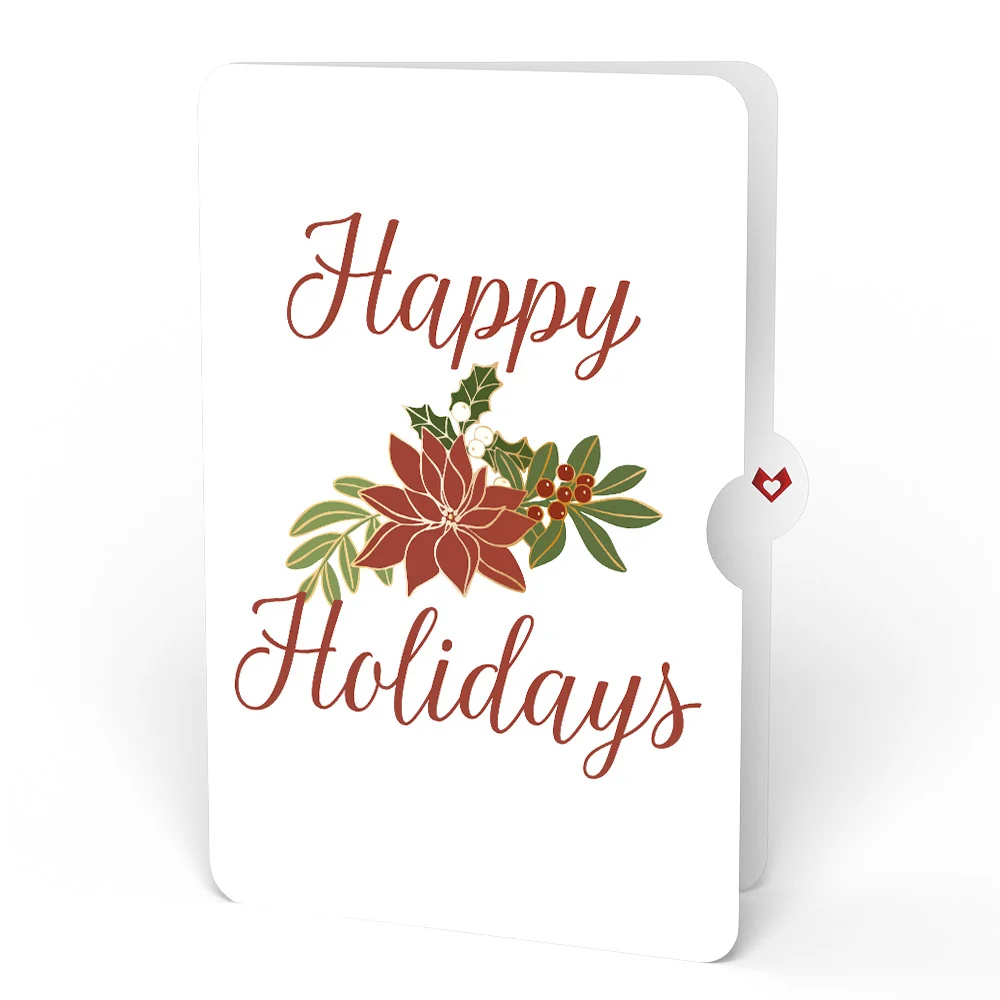 Lovepop Stained Glass Winter Cardinal Pop-Up Gift and Poinsettia Holiday Sentiment Set - Image 4