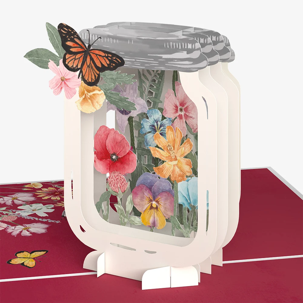 Lovepop Wild Flowers Jar Thank You Pop-Up Card and Sentiment Set - Image 3