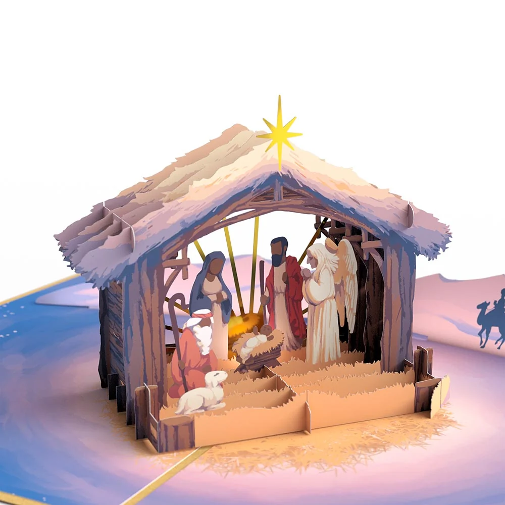 Lovepop Painted Nativity Pop-Up Card - Image 2