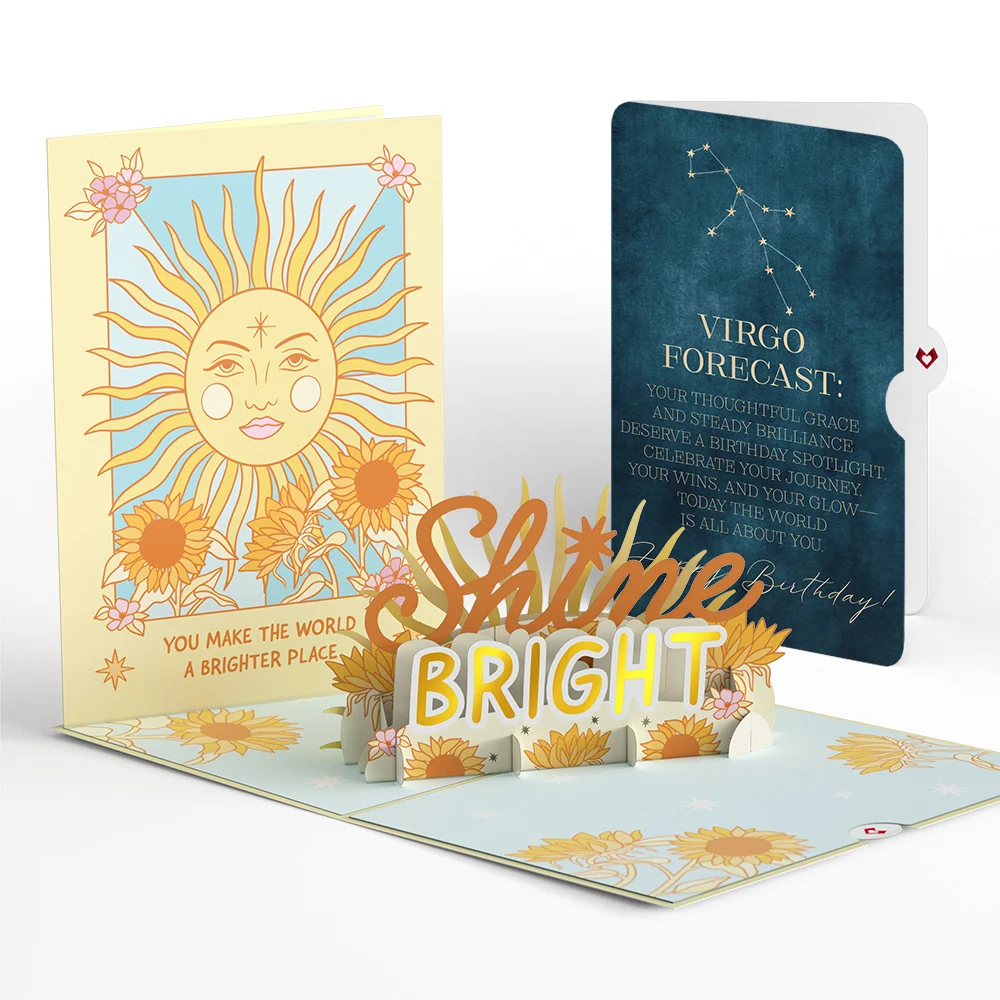 Lovepop Shine Bright Birthday Pop-Up Card and Virgo Zodiac Sentiment Set