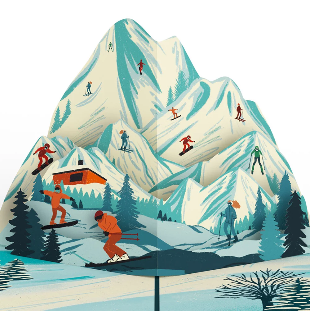 Lovepop Mountain Ski Adventure Love Pop-Up Card and Sentiment Set - Image 3