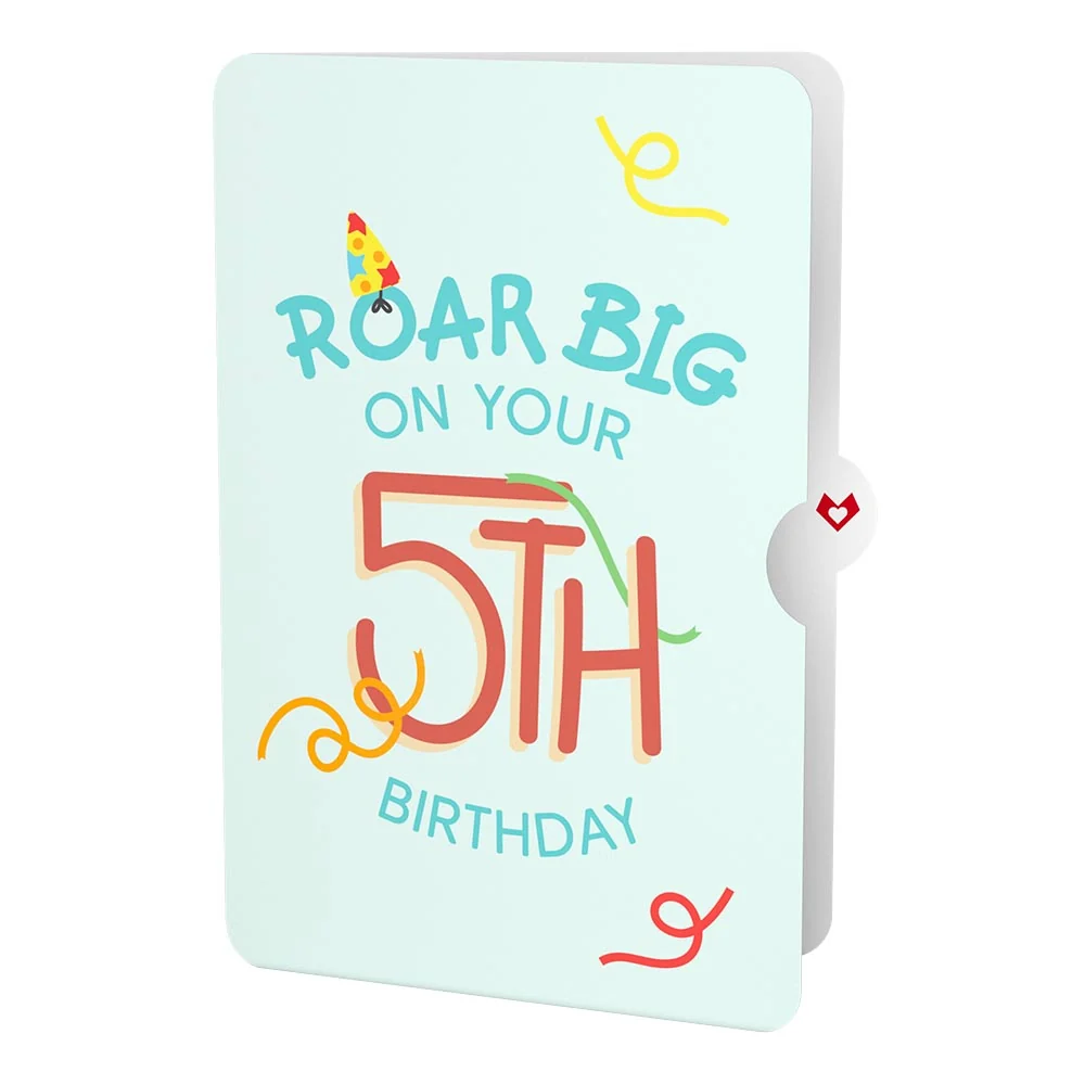Lovepop Dinosaurs 5th Birthday Pop-Up Card and Sentiment Set - Image 4