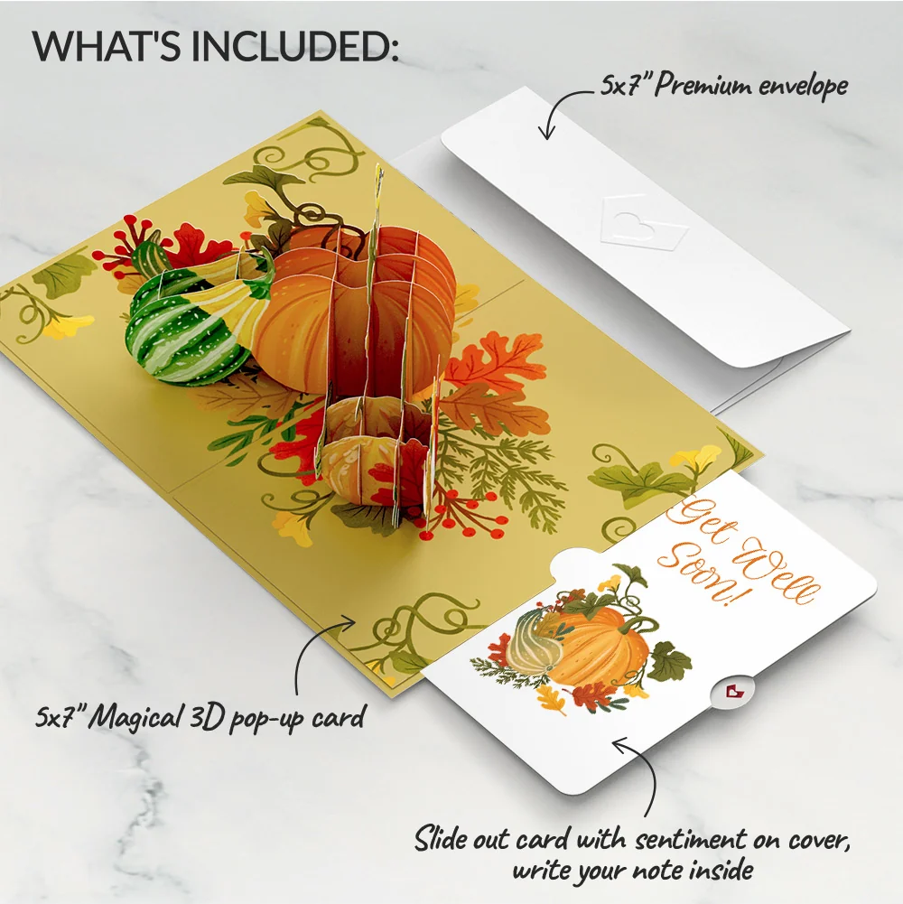 Lovepop Fall is in the Air Get Well Soon Pop-Up Card and Sentiment Set - Image 2