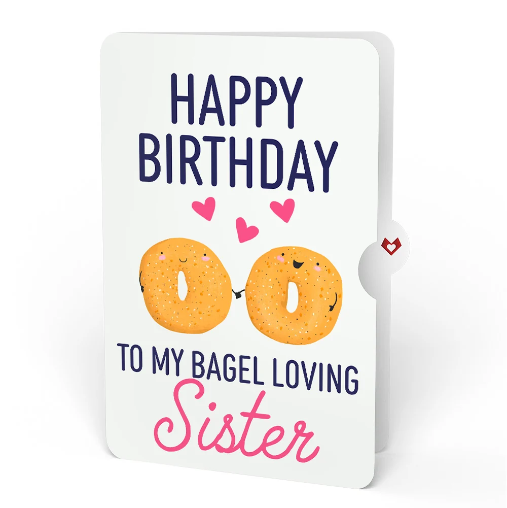 Lovepop You Are My Everything Bagel Birthday Pop-Up Card and Sentiment Set for Sister Plate - Image 4