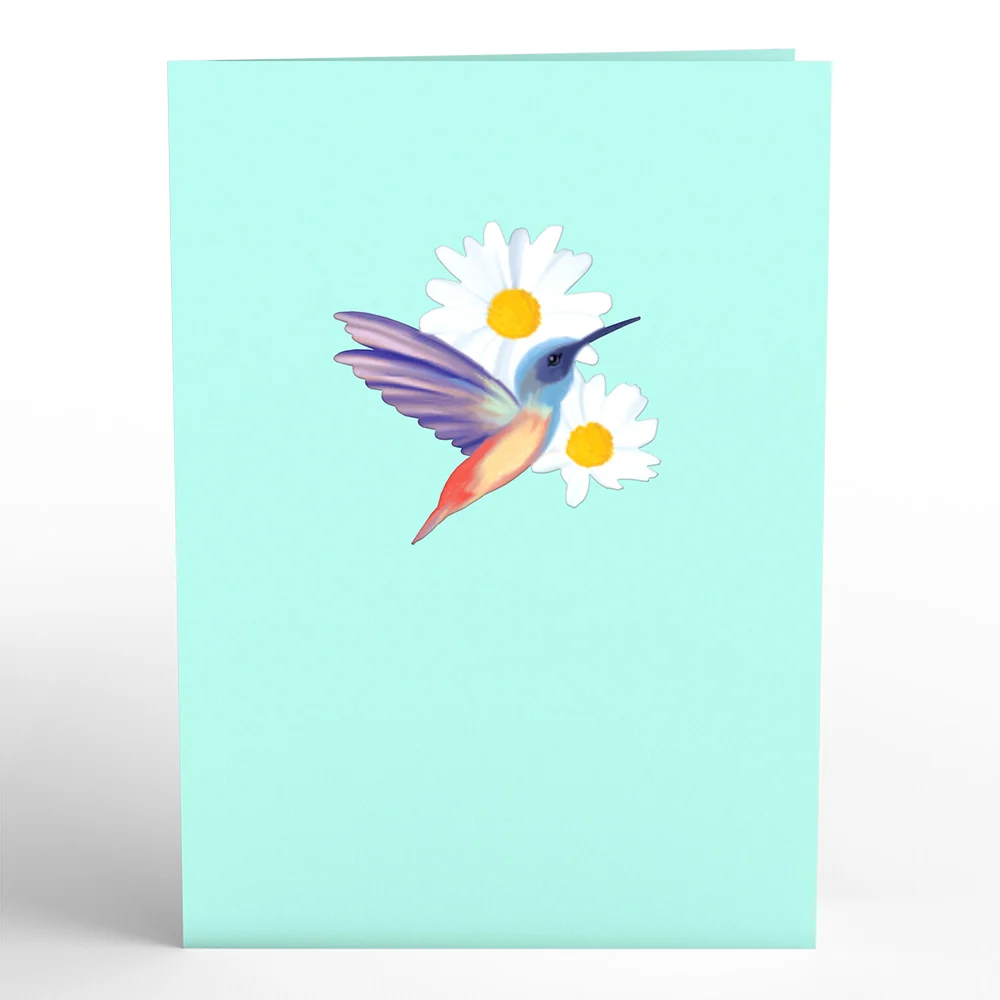 Lovepop Daisy Patch Hummingbirds Pop-Up Card - Image 4