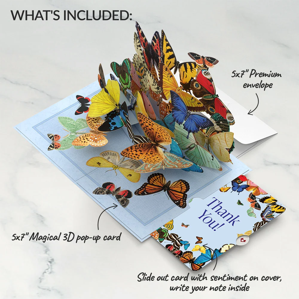 Lovepop Butterflies in Flight Thank You Pop-Up Card and Sentiment Set - Image 2