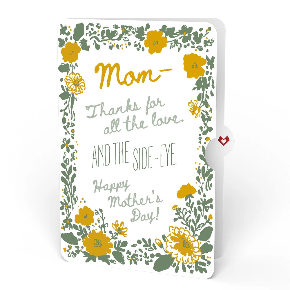 Lovepop Thanks for Putting Up with My Crap Mother’s Day Pop-Up Card and Golden Wildflower Frame Sentiment Set for Mom - Image 4