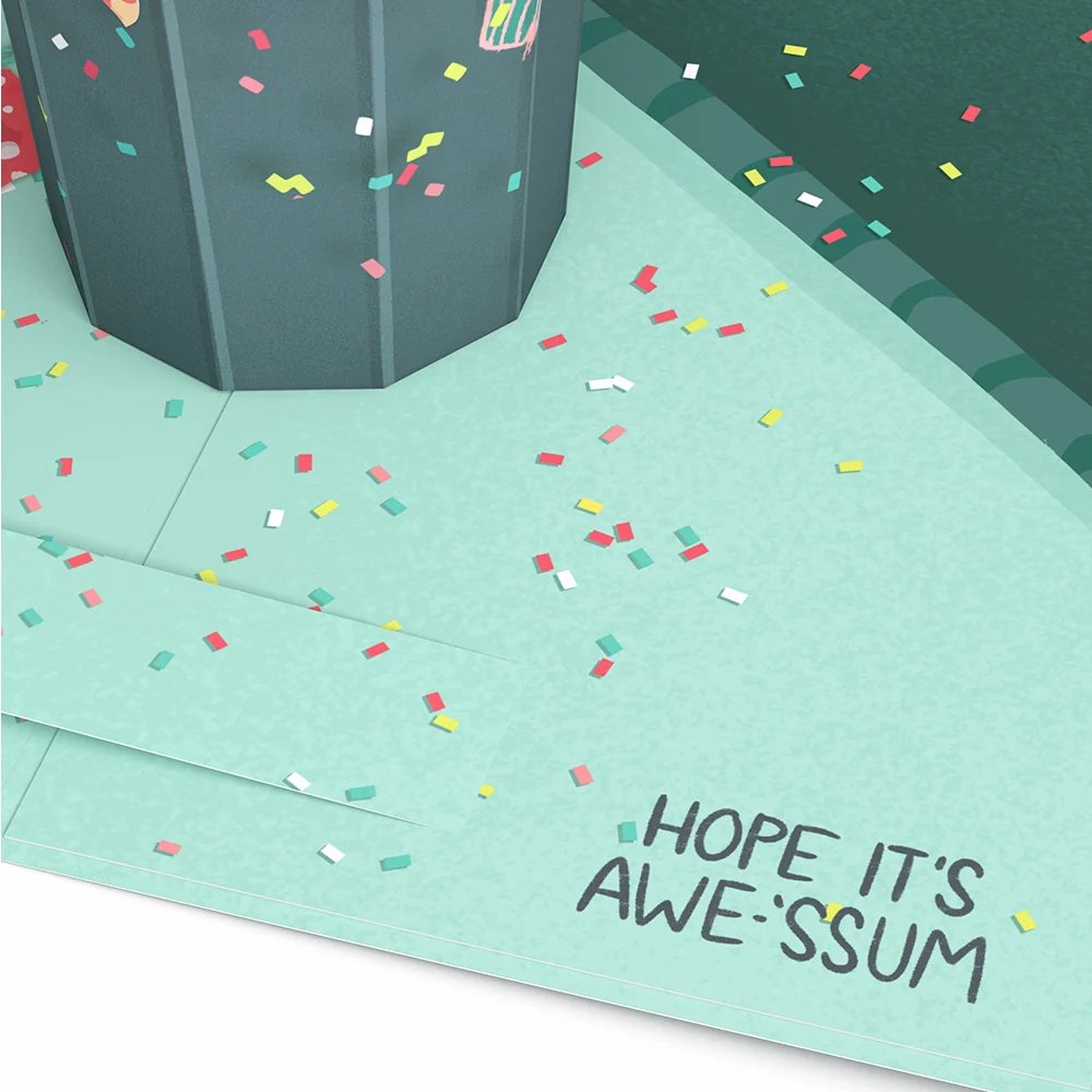 Lovepop Awe-ssum Possum Birthday Pop-Up Card & Glitter Bouquet Bundle - Image 4