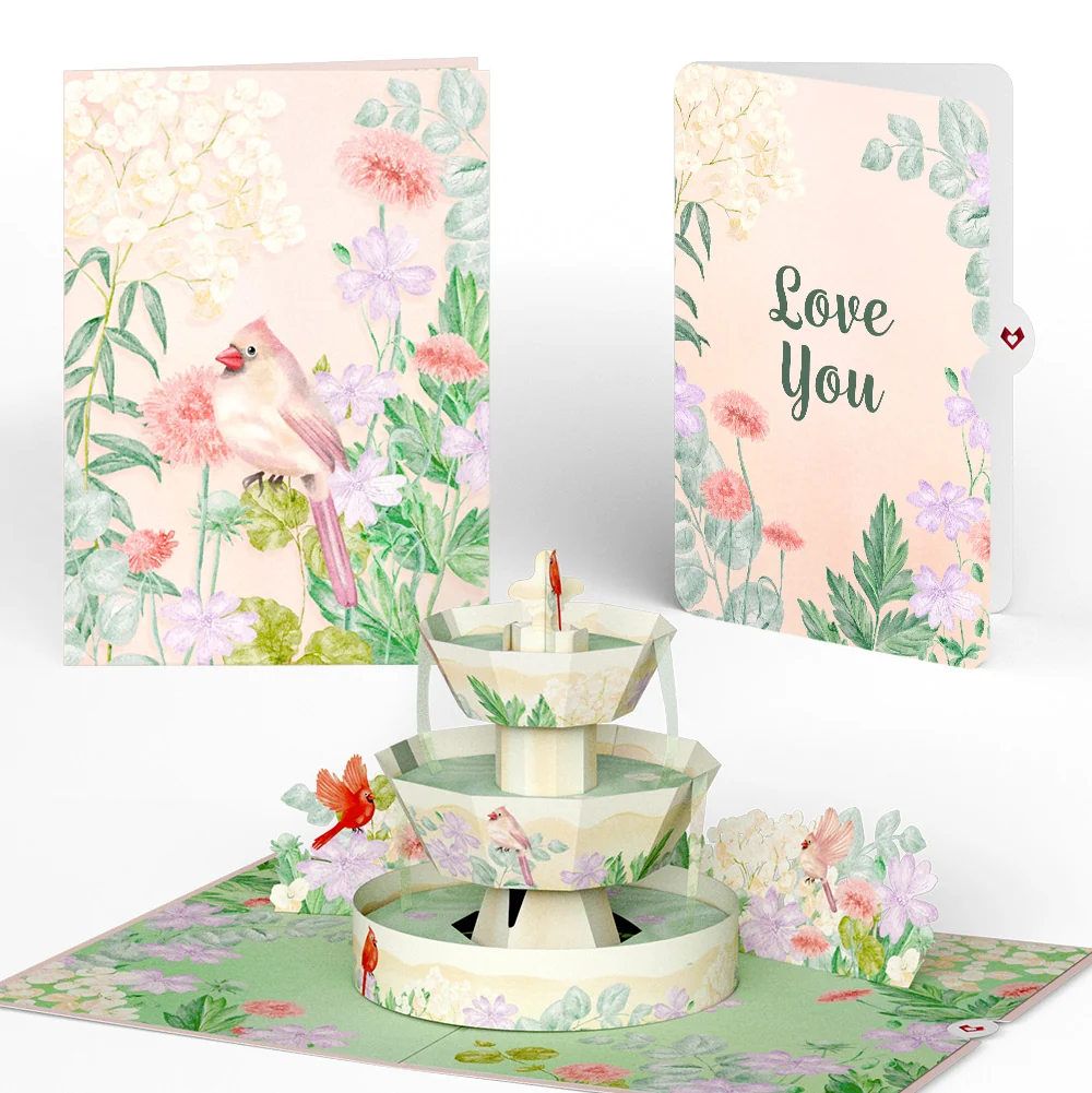 Lovepop Cardinals in the Garden Love Pop-Up Card and Sentiment Set