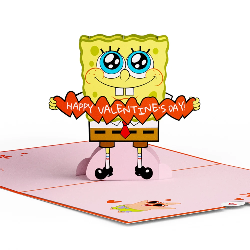 Lovepop SpongeBob SquarePants Valentine’s Day Pop-Up Card & Flower Buds Bouquet Bundle - Image 4