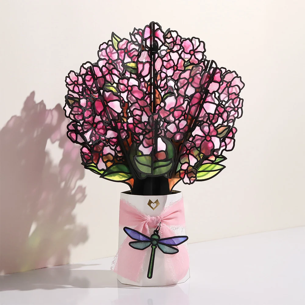 Lovepop Birthday Cherry Blossom Pop-Up Card and Suncatcher Bouquet Bundle - Image 6