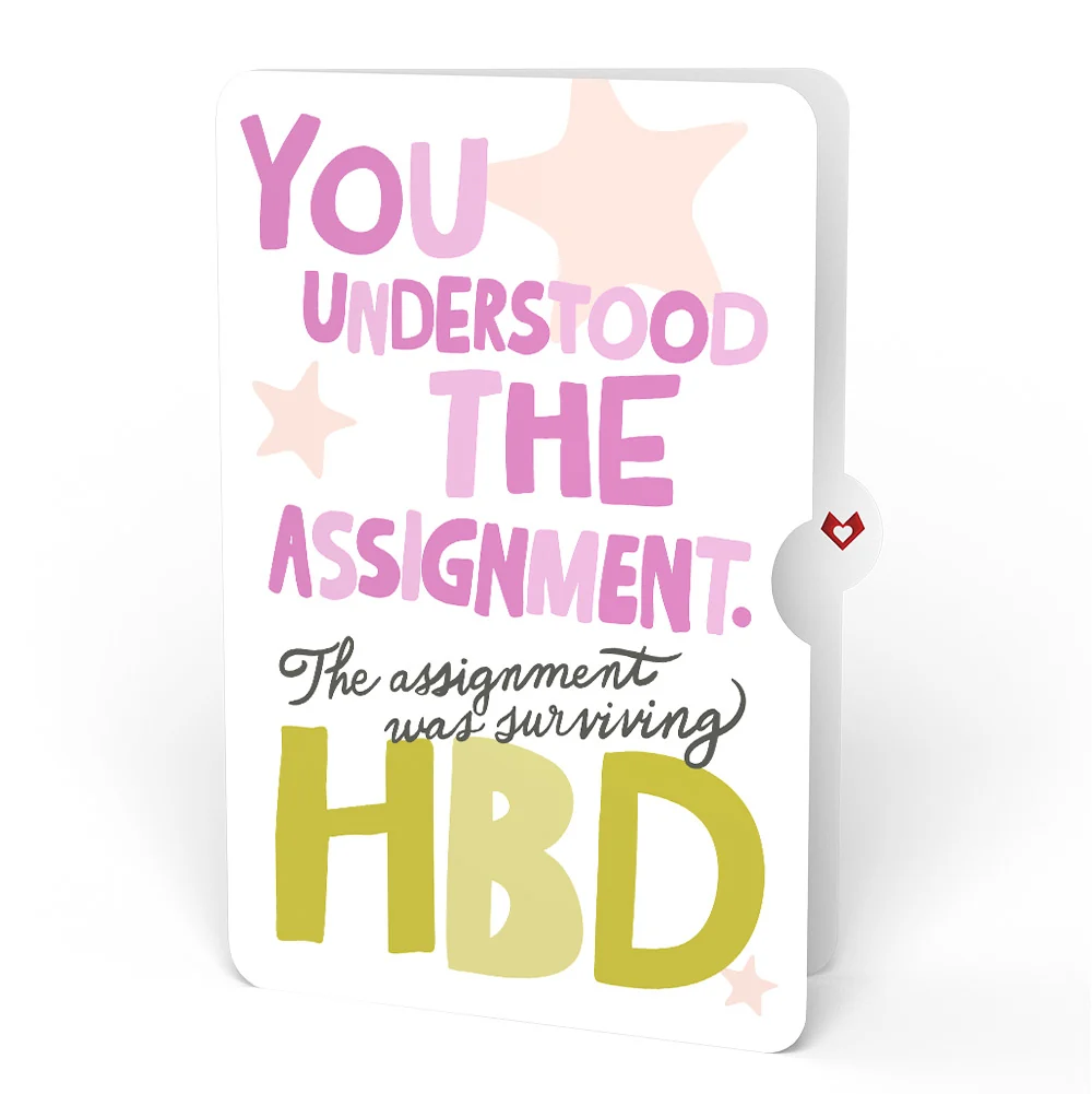Lovepop Go Feral Raccoon Birthday Pop-Up Card and Surviving Assignment Sentiment Set Candle - Image 4