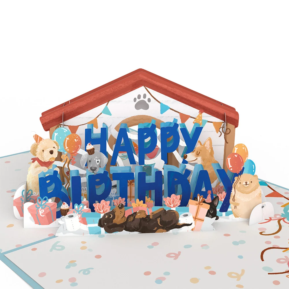 Lovepop Happy Birthday Dogs Pop-Up Card and Impulse Buying Sentiment Set - Image 3
